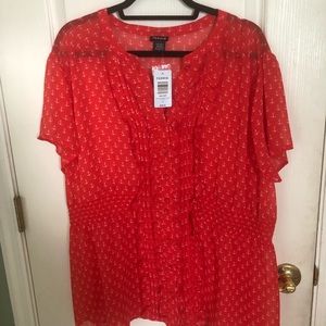 NWT Torrid sheer blouse size 3